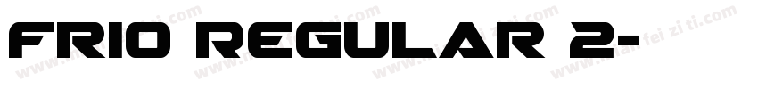 Frio Regular 2字体转换